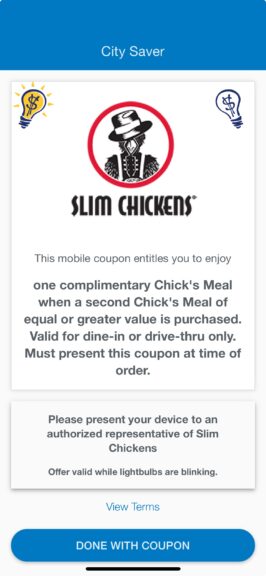 Slim Chickens app screenshot